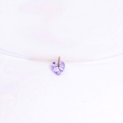 Серебряное колье с фианитом