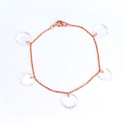 Браслет из красного золота с кристаллами Swarovski