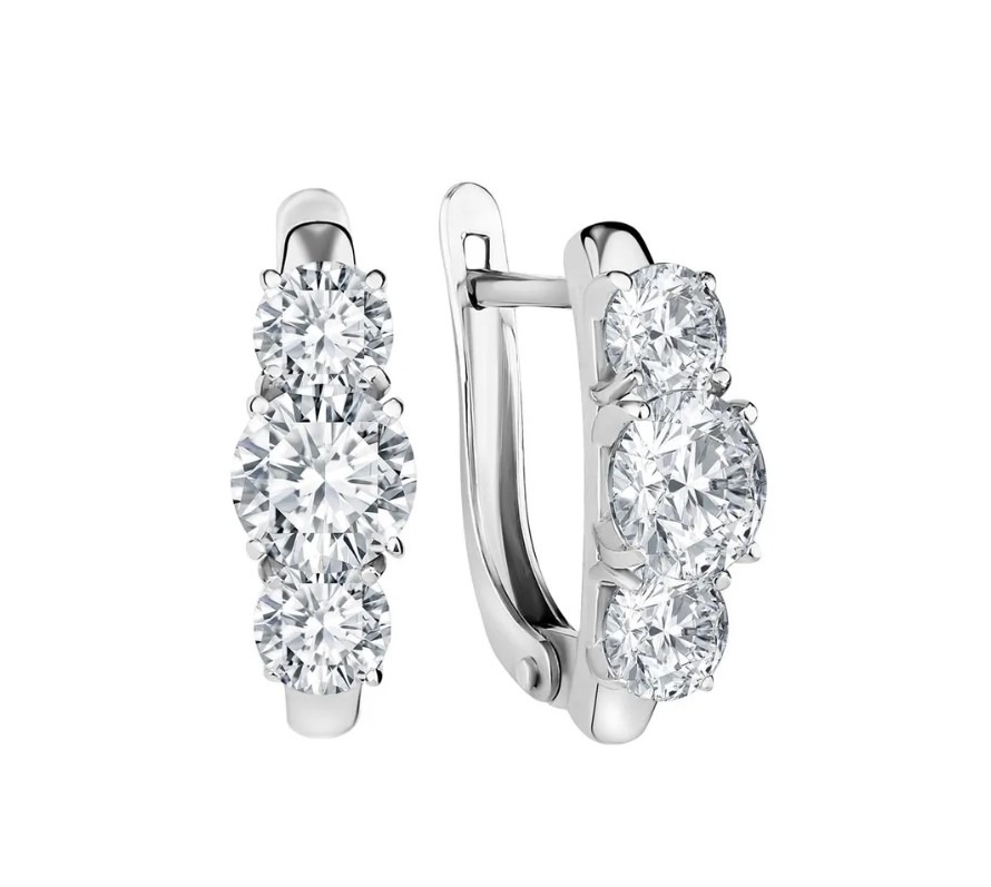 Серьги из серебра с фианитами (Копировать)