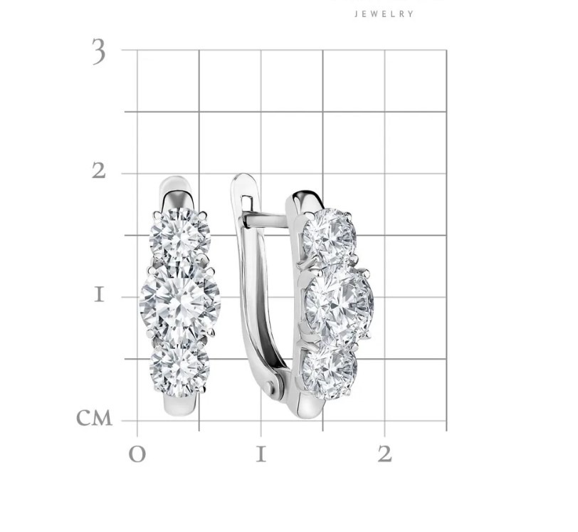 Серьги из серебра с фианитами (Копировать) — изображение 2